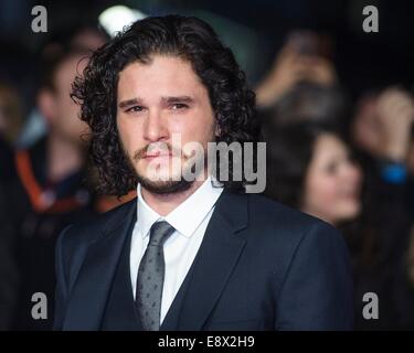 Actor Kit Harington attends the TESTAMENT OF YOUTH WORLD PREMIERE at The BFI London Film Festival centrepiece Gala supported by The Mayor of London on 14/10/2014 at ODEON Leicester Square, London. Persons pictured: Kit Harington. Picture by Julie Edwards Stock Photo