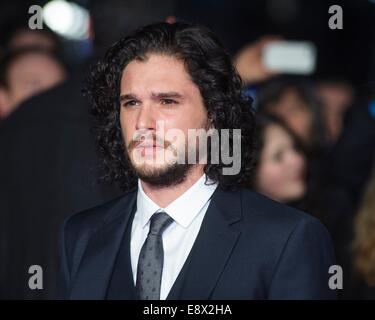 Actor Kit Harington attends the TESTAMENT OF YOUTH WORLD PREMIERE at The BFI London Film Festival centrepiece Gala supported by The Mayor of London on 14/10/2014 at ODEON Leicester Square, London. Persons pictured: Kit Harington. Picture by Julie Edwards Stock Photo