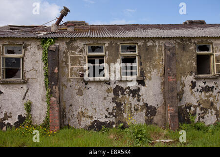 Abandoned and derelict buildings dating from World War II, near St Davids, Pembrokeshire Wales UK Stock Photo