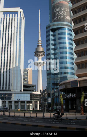 The Liberation Tower in Kuwait City, Kuwait Stock Photo