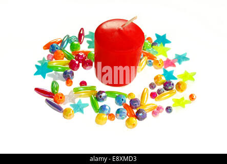 Red candle Stock Photo