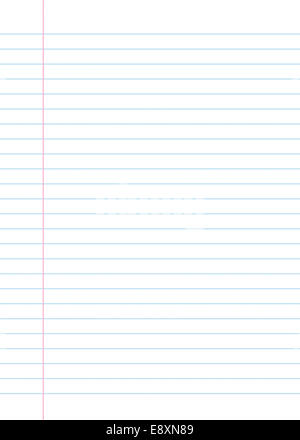 Blank lined paper texture from a notebook or notepad. Great for a writing background or design Stock Photo