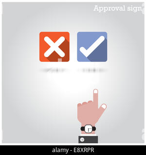 Approval concept. The best choice icons. Stock Photo