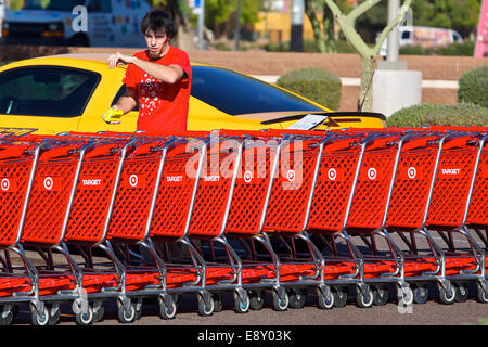 Trolleys at Target. Stock Photo