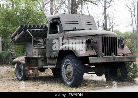 Old Soviet military truck Stock Photo