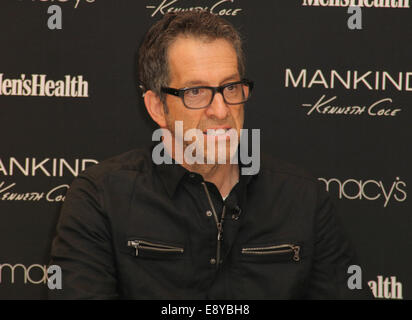 Designer Kenneth Cole and Editor-in-Chief Bill Phillips of Men's Health magazine kick off the nationwide search for The Ultimate Guy at Macy's Herald Square  Featuring: Designer,Kenneth Cole Where: New York, United States When: 12 Apr 2014 Stock Photo