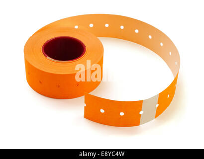 Roll of sticky labels Stock Photo