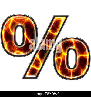 3d electric sign -Percent- Stock Photo