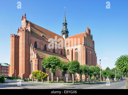 Medieval Gothic Cathedral in Pelplin, Poland Stock Photo