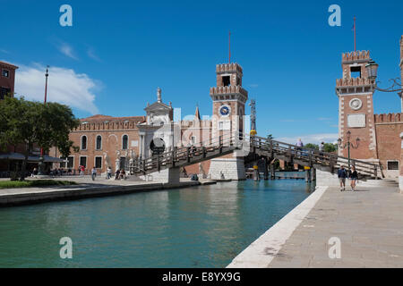 The Porta Magna at the Venetian Arsenal (Arsenale di Venezia), Venice, Italy. Stock Photo