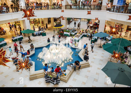 Miami Florida,Aventura Mall,atrium,shopping shopper shoppers shop shops market markets marketplace buying selling,retail store stores business busines Stock Photo