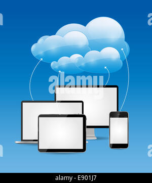 Cloud Computing Business Concept Vector Illustration Stock Photo - Alamy