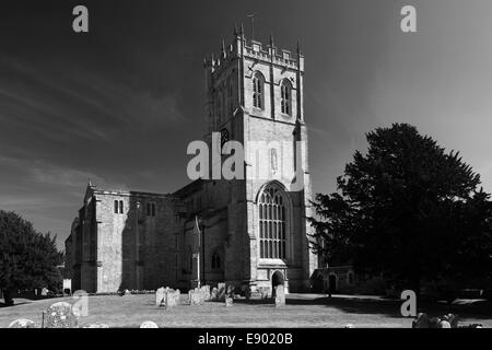 Summer view over Christchurch Priory, Christchurch town, Dorset County; England, Britain, UK Stock Photo