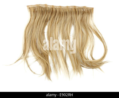 Blond hair on white background Stock Photo