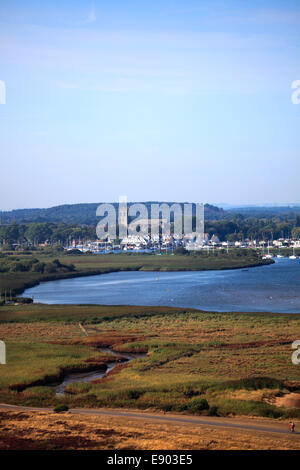 Summer view over Christchurch Priory, Christchurch town, Dorset County; England, Britain, UK Stock Photo