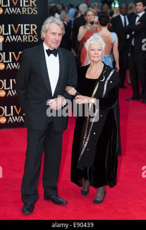 Olivier Awards 2014 held at the Royal Opera House - Arrivals  Featuring: Dame Judi Dench,David Mills Where: London, United Kingdom When: 13 Apr 2014 Stock Photo