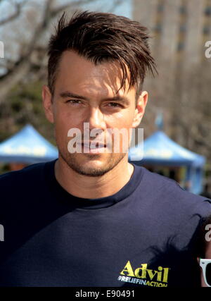 National Volunteer Week Partner Advil and actor Josh Duhamel team up and volunteer with other New Yorkers, pitching in to help revitalise Franz Sigel Park in the Bronx  Featuring: Josh Duhamel Where: New York City, New York, United States When: 12 Apr 2014 Stock Photo