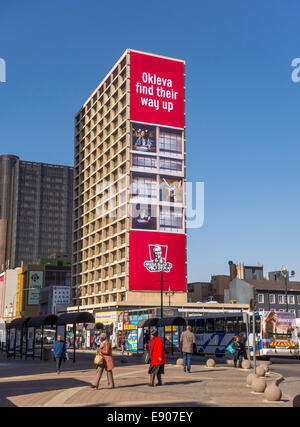 JOHANNESBURG, SOUTH AFRICA - Buildings in Gandhi Square, in downtown city center. Stock Photo