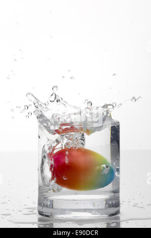 Easter egg in the glass Stock Photo