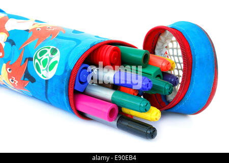 Colored felt tip pens Stock Photo