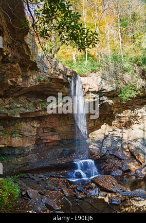 Veil of water over Cucumber Falls Stock Photo