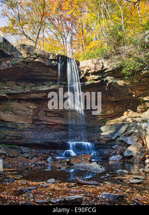 Veil of water over Cucumber Falls Stock Photo