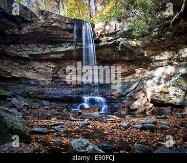 Veil of water over Cucumber Falls Stock Photo