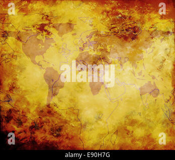Old parchment map Stock Photo - Alamy