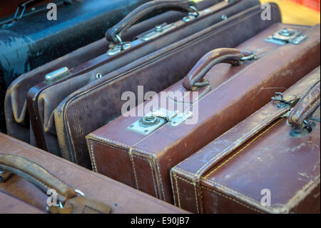Vintage suitcases Stock Photo