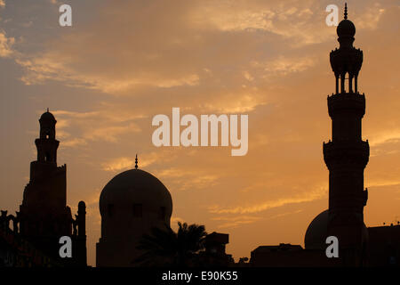 Mosque Ibn Tulun Silhouette Cairo Stock Photo