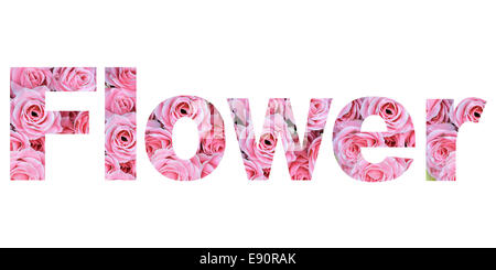 word flower on white background Stock Photo