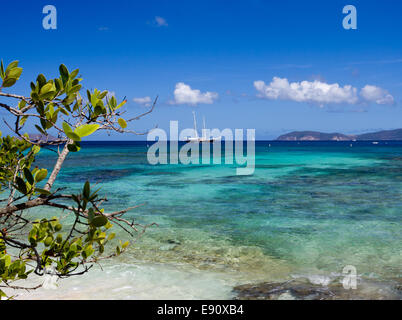 Hawksnest Bay on St John Stock Photo