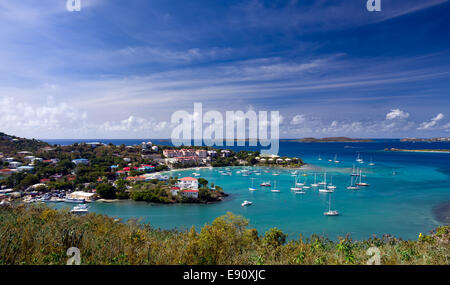 Entering Cruz Bay on St John Stock Photo