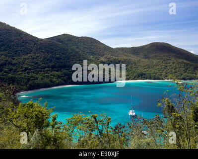 Hawksnest Bay on St John Stock Photo