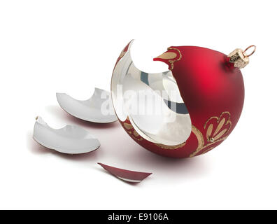 Broken Christmas ball Stock Photo