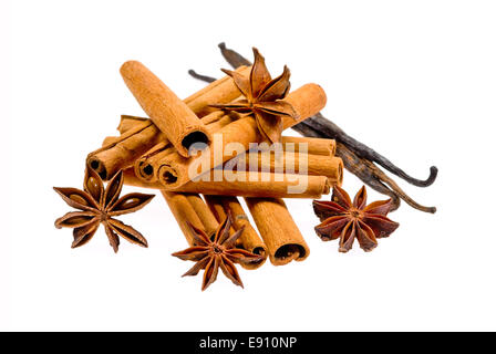 Spices Isolated On White Background Stock Photo