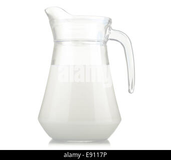 Jug of milk isolated on white background Stock Photo