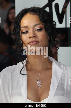 23rd Annual MTV Movie Awards at the Nokia Theatre - Arrivals  Featuring: Rihanna Where: Los Angeles, California, United States When: 13 Apr 2014 Stock Photo