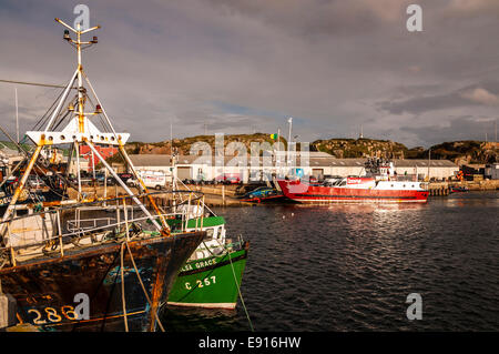 Arranmore Island ferry returns to Burtonport harbour in County Donegal Ireland Stock Photo