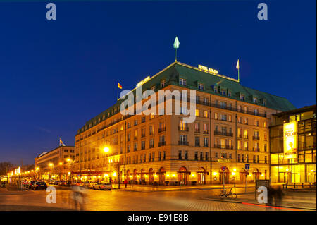 Hotel Adlon by night Stock Photo