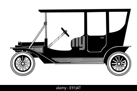 retro car on white background Stock Photo - Alamy
