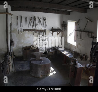 Inside old Black Smith Stock Photo