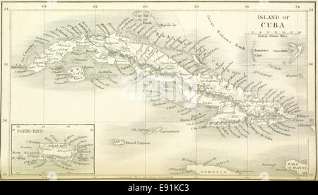 Puerto Rico Colonial Map Map of Puerto Rico Stock Photo - Alamy