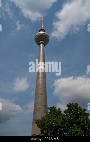 Television tower Alex in Berlin Stock Photo