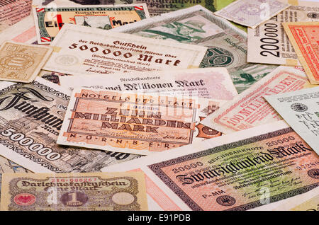 Old German money Stock Photo