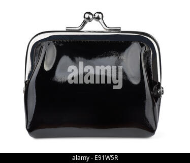 Retro coin purse isolated white background Stock Photo - Alamy