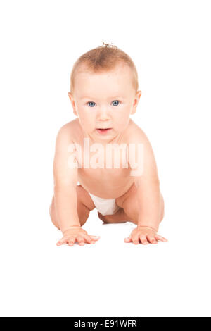 Picture of a crawling baby Stock Photo