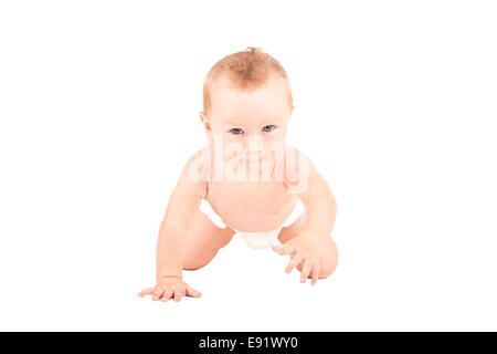 Picture of a crawling baby Stock Photo