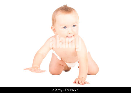 Picture of a crawling baby Stock Photo