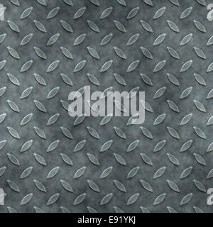 seamless diamond metal plate texture Stock Photo